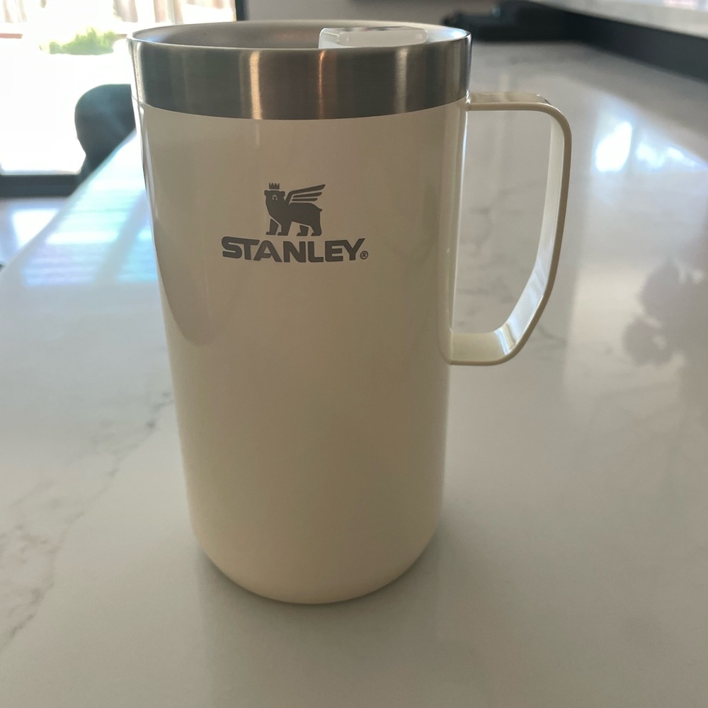 Stanley Cream Colored Travel Mug, 24 oz.
